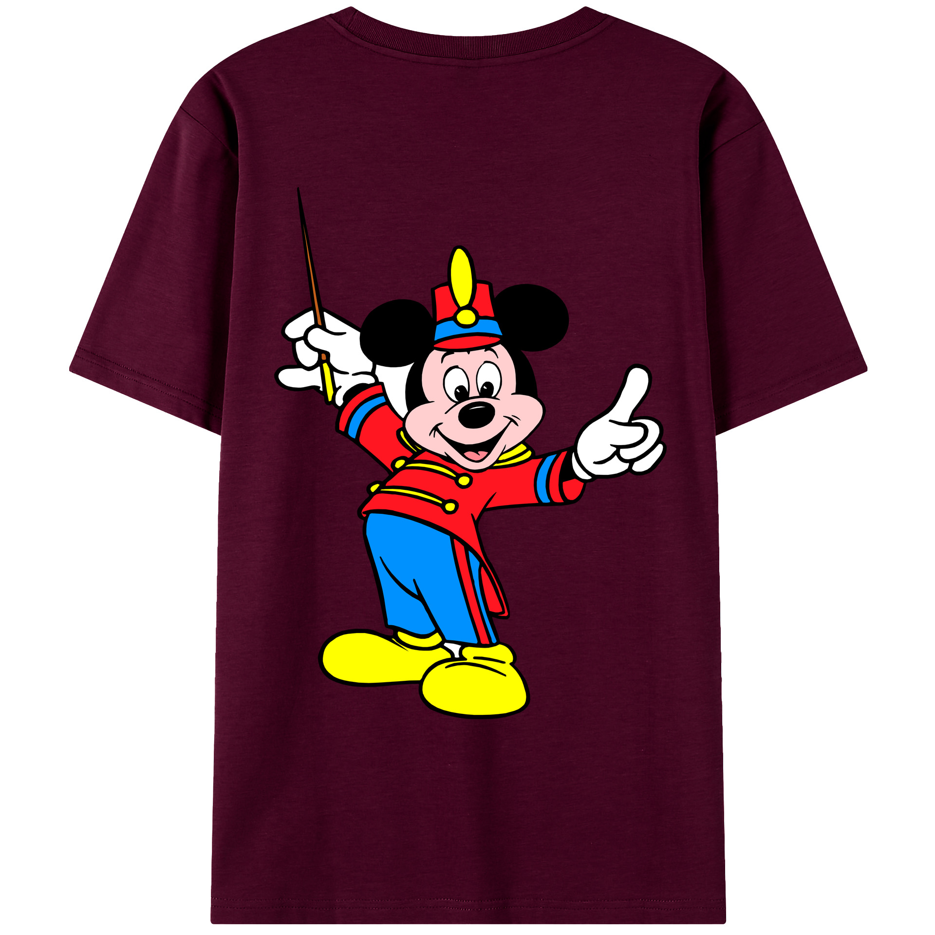 ミッキーマウス Mickey Mouse レディース半袖Tシャツ(バックプリント)